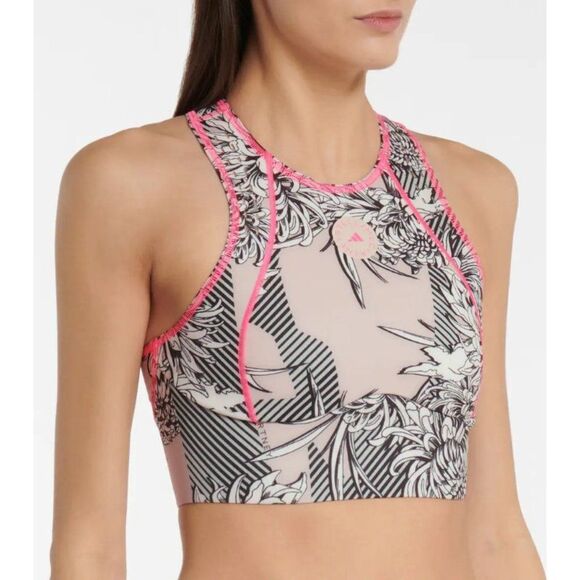 ADIDAS BY STELLA MCCARTNEY TRUEPURPOSE ALLOVER PRINT CROP TOP - SIZE XS - Picture 1 of 12
